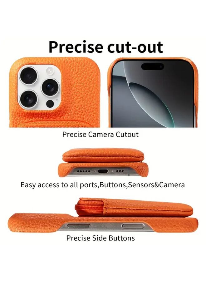 Pink Faux Leather Phone Case With Zipper Wallet Anti Drop Protective Cover For Galaxy A33 5G - Image 4